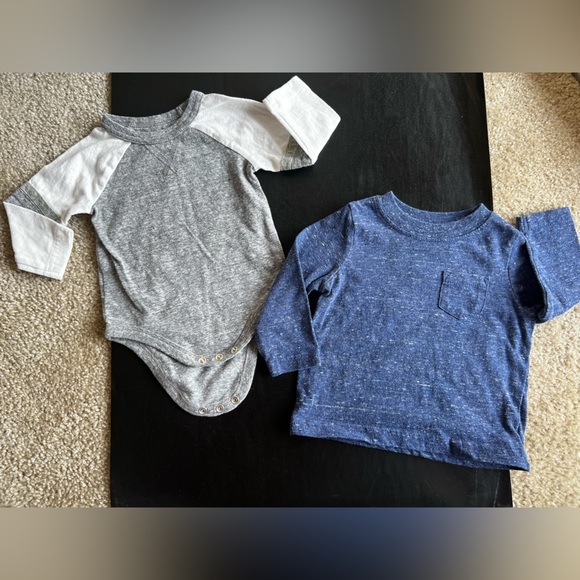 Infant baby 6M Okie dokie long sleeve top and long sleeve onesie - Picture 1 of 6